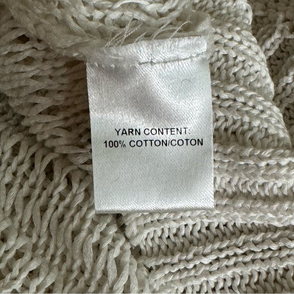 10 Crosby Derek Lam Off White Cotton Crochet Knit Sweater Size S - Picture 9 of 10